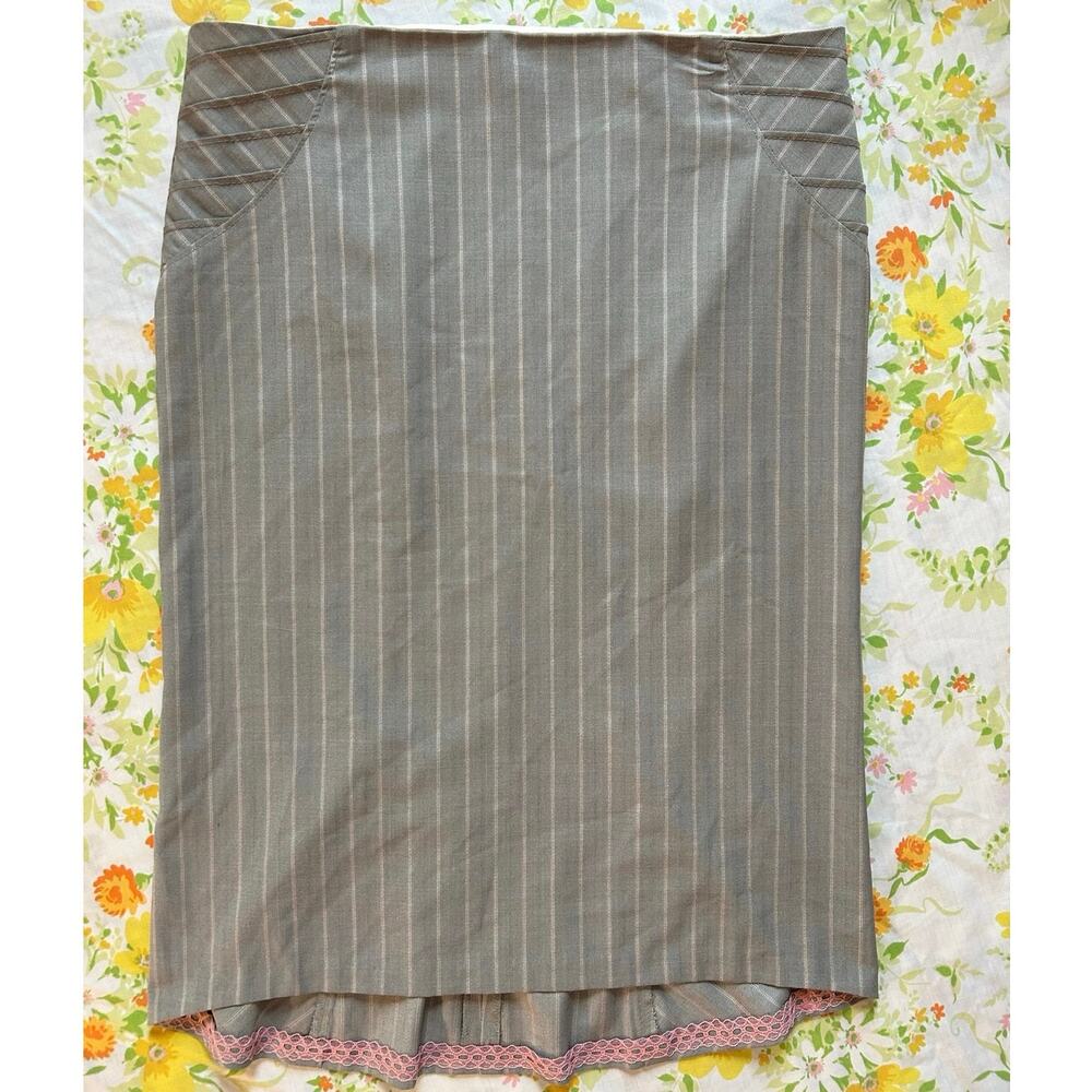 Vintage rare sample piece Arden B. pinstripe gray pencil skirt